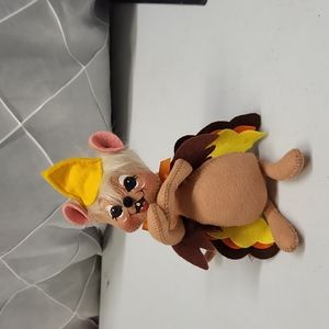 RARE Vintage Annalee Thanksgiving Turkey Costume Mouse Brown Yellow 13" …